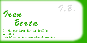 iren berta business card